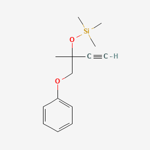 Trimethyl[(2-methyl-1-phenoxybut-3-yn-2-yl)oxy]silane