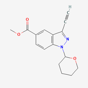 methyl 3-ethynyl-1-(tetrahydro-2H-pyran-2-yl)-1H-indazole-5-carboxylate