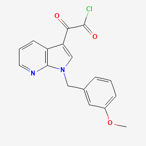 1h-Pyrrolo[2,3-b]pyridine-3-acetyl chloride,1-[(3-methoxyphenyl)methyl]-a-oxo-
