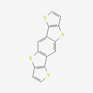 molecular formula C14H6S4 B8469403 5,9,14,18-tetrathiapentacyclo[10.6.0.03,10.04,8.013,17]octadeca-1(12),2,4(8),6,10,13(17),15-heptaene 