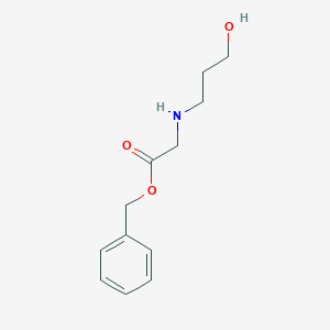 molecular formula C12H17NO3 B8469442 N-(3-hydroxypropyl)glycine benzyl ester 