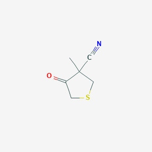 molecular formula C6H7NOS B8469696 3-Methyl-4-oxotetrahydrothiophene-3-carbonitrile 