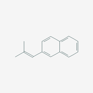 molecular formula C14H14 B8469717 2-(2-Methylprop-1-en-1-yl)naphthalene CAS No. 72040-90-5
