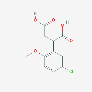 molecular formula C11H11ClO5 B8469724 2-(5-Chloro-2-methoxyphenyl)succinic acid 