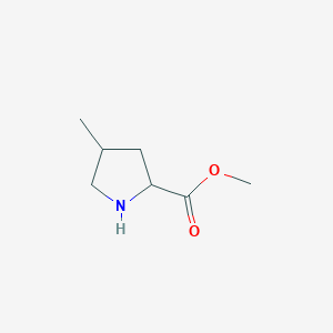 molecular formula C7H13NO2 B8469733 methyl (2S,4R)-4-methylpyrrolidine-2-carboxylate 