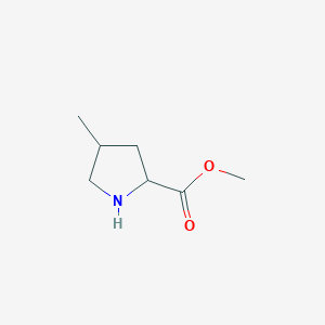 molecular formula C7H13NO2 B8469733 4-Methylproline methyl ester 