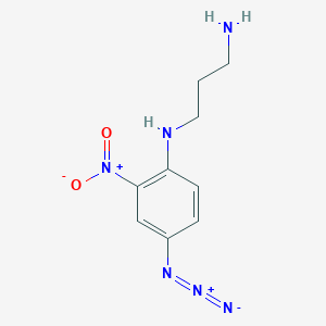molecular formula C9H12N6O2 B8469739 N~1~-(4-Azido-2-nitrophenyl)propane-1,3-diamine CAS No. 78487-65-7