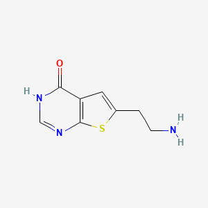 molecular formula C8H9N3OS B8469763 6-(2-Aminoethyl)thieno[2,3-d]pyrimidin-4-ol 