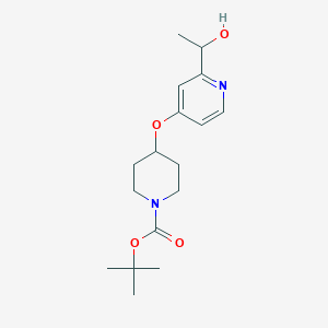 molecular formula C17H26N2O4 B8469832 Tert-butyl 4-[2-(1-hydroxyethyl)pyridin-4-yl]oxypiperidine-1-carboxylate 