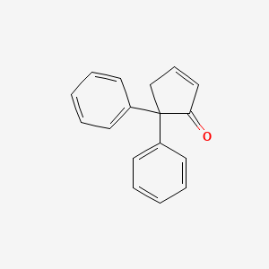 molecular formula C17H14O B8469958 5,5-Diphenyl-2-cyclopenten-1-one CAS No. 53750-13-3