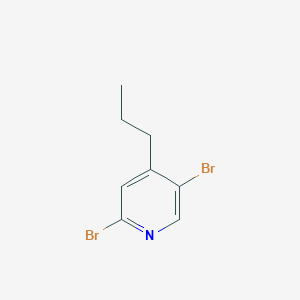 molecular formula C8H9Br2N B8470126 2,5-Dibromo-4-propylpyridine 