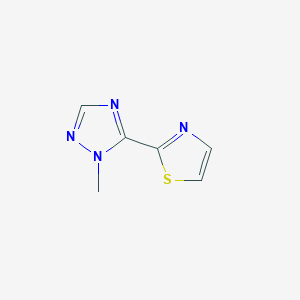 molecular formula C6H6N4S B8470165 methyl-5-thiazol-2-yl-1H-[1,2,4]triazole 