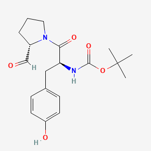 molecular formula C19H26N2O5 B8470237 t-Butyloxycarbonyl-tyrosyl-prolinal CAS No. 99952-48-4