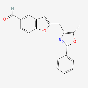 2-(5-Methyl-2-phenyl-4-oxazolyl)methyl-5-benzofurancarboxaldehyde