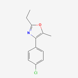 B8470496 4-(4-Chlorophenyl)-2-ethyl-5-methyl-1,3-oxazole CAS No. 89150-33-4