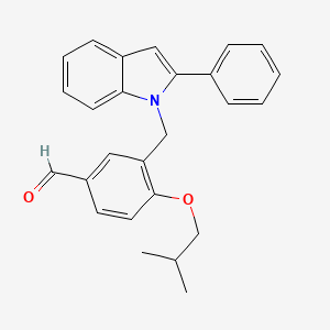 4-isobutoxy-3-[(2-phenyl-1H-indol-1-yl)methyl]benzaldehyde