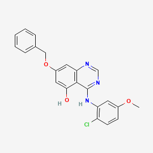 5-Quinazolinol,4-[(2-chloro-5-methoxyphenyl)amino]-7-(phenylmethoxy)-