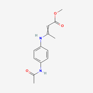 molecular formula C13H16N2O3 B8470733 Methyl 3-{[4-(acetylamino)phenyl]amino}but-2-enoate 
