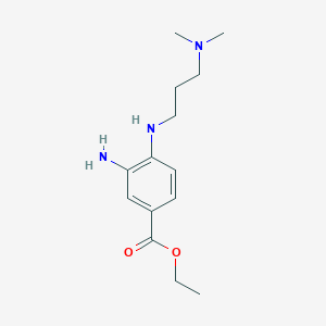 molecular formula C14H23N3O2 B8470773 Ethyl 3-amino-4-[[3-(dimethylamino)propyl]amino]benzoate CAS No. 262357-41-5