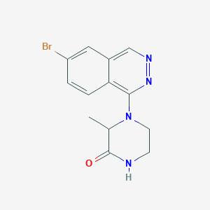 molecular formula C13H13BrN4O B8470779 4-(6-Bromophthalazin-1-yl)-3-methylpiperazin-2-one 