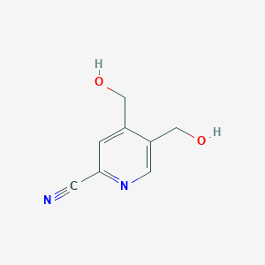 molecular formula C8H8N2O2 B8470817 4,5-Bis(hydroxymethyl)picolinonitrile 