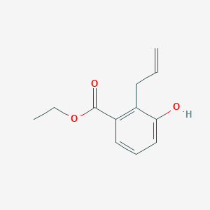 molecular formula C12H14O3 B8470852 Ethyl 2-allyl-3-hydroxybenzoate 