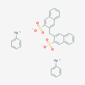 Phenylmercury(1+);3-[(3-sulfonatonaphthalen-2-yl)methyl]naphthalene-2-sulfonate