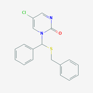 1-[(Benzylsulfanyl)(phenyl)methyl]-5-chloropyrimidin-2(1H)-one