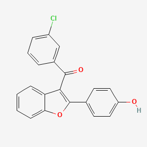 (3-Chlorophenyl)[2-(4-hydroxyphenyl)-1-benzofuran-3-yl]methanone