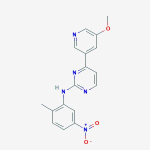 4-(5-methoxypyridin-3-yl)-N-(2-methyl-5-nitrophenyl)pyrimidin-2-amine