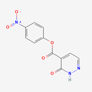 molecular formula C11H7N3O5 B8470977 p-Nitrophenyl 3-hydroxypyridazine-4-carboxylate CAS No. 50617-60-2