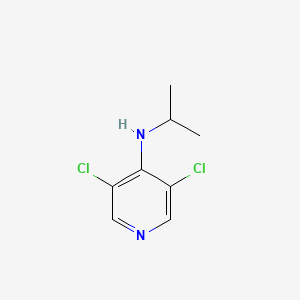 molecular formula C8H10Cl2N2 B8470987 3,5-Dichloro-4-(1-methylethyl)aminopyridine 