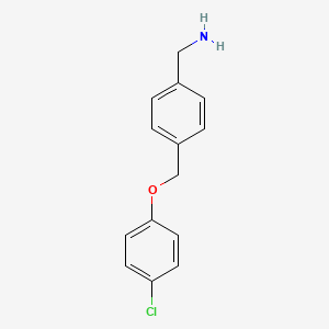 molecular formula C14H14ClNO B8470994 4-(4-Chloro-phenoxymethyl)-benzylamine 