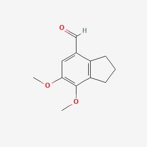 molecular formula C12H14O3 B8471008 4,5-Dimethoxy-7-indanaldehyde 