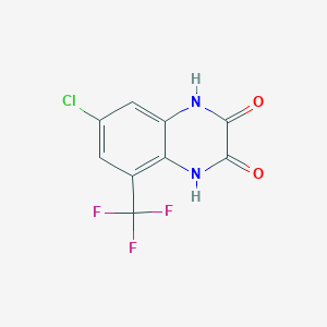molecular formula C9H4ClF3N2O2 B8471033 7-Chloro-5-trifluoromethyl-1,4-dihydro-2,3-quinoxalinedione 