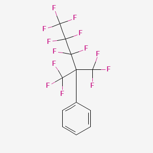 molecular formula C13H7F13 B8471042 Benzene, [3,3,4,4,5,5,5-heptafluoro-2,2-bis(trifluoromethyl)pentyl]- CAS No. 64356-97-4