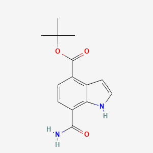 molecular formula C14H16N2O3 B8471112 tert-butyl 7-carbamoyl-1H-indole-4-carboxylate 