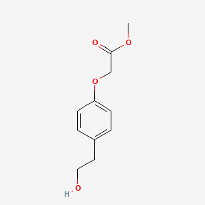 molecular formula C11H14O4 B8471392 2-(4-Methoxycarbonylmethyloxyphenyl)-ethanol 