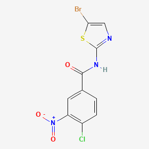 molecular formula C10H5BrClN3O3S B8471437 N-(5-Bromo-thiazol-2-yl)-4-chloro-3-nitro-benzamide 
