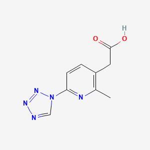 [2-Methyl-6-(1H-tetrazol-1-yl)pyridin-3-yl]acetic acid