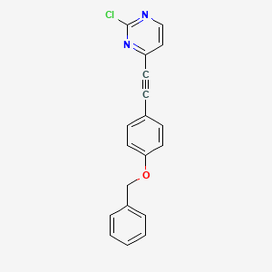 4-((4-(Benzyloxy)phenyl)ethynyl)-2-chloropyrimidine