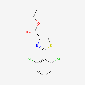 molecular formula C12H9Cl2NO2S B8471584 Ethyl 2-(2,6-dichlorophenyl)thiazole-4-carboxylate 