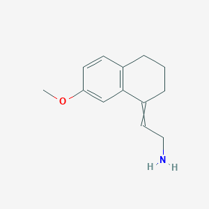 molecular formula C13H17NO B8471734 1-(2-Aminoethylidene)-7-methoxy-1,2,3,4-tetrahydronaphthalene 