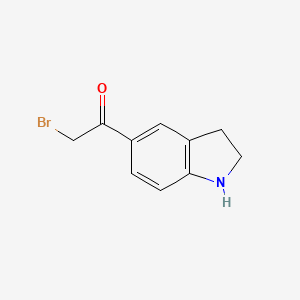 molecular formula C10H10BrNO B8471759 Ethanone,2-bromo-1-(2,3-dihydro-1h-indol-5-yl)- 