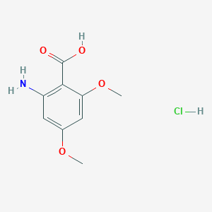 molecular formula C9H12ClNO4 B8471790 2-Amino-4,6-dimethoxybenzoic acid hydrochloride 