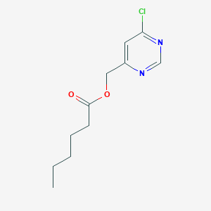 molecular formula C11H15ClN2O2 B8471823 (6-chloropyrimidin-4-yl)methyl hexanoate 