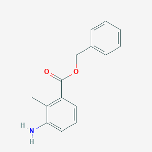 molecular formula C15H15NO2 B8471829 Benzyl 3-amino-2-methylbenzoate 