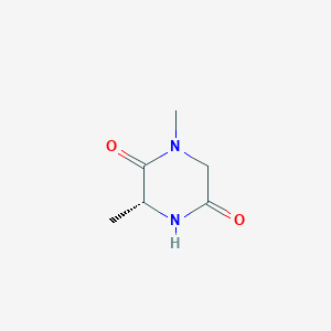 molecular formula C6H10N2O2 B8471877 2,5-Piperazinedione,1,3-dimethyl-,(R)-(9CI) 