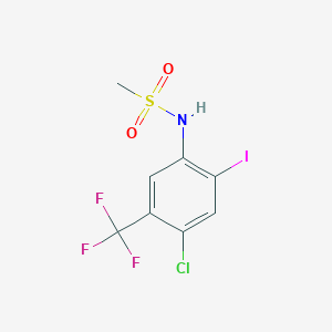 molecular formula C8H6ClF3INO2S B8471899 N-[4-Chloro-2-iodo-5-(trifluoromethyl)phenyl]methanesulfonamide CAS No. 868692-55-1