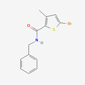 molecular formula C13H12BrNOS B8471926 N-benzyl-5-bromo-3-methylthiophene-2-carboxamide 